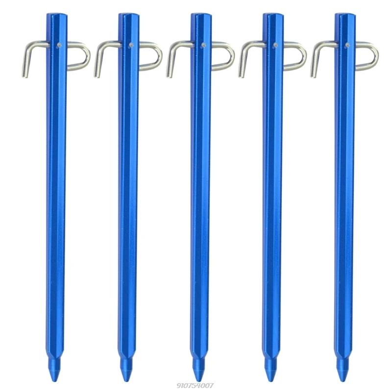 

5Pcs 30cm Outdoor Tent Nail Aluminium Alloy Stake Rope Camping Equipment Camping Accessory Tent Peg Ground Nail Stake Wholesales