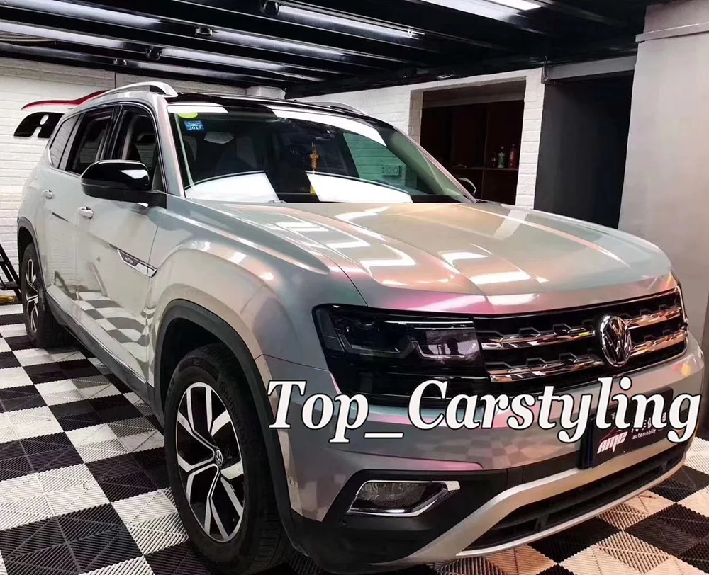 Ультраблестящая виниловая оберточная пленка в виде шторма серого фиолетового