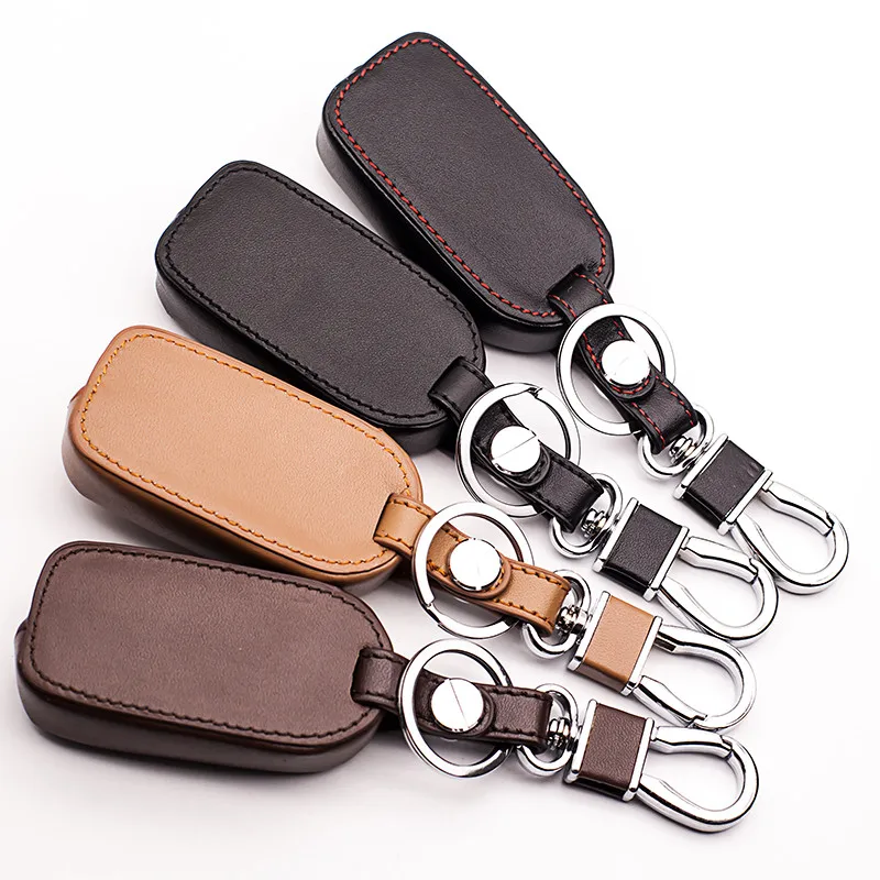

Leather car key cover for Volkswagen VW Jetta MK6 Tiguan Passat Golf 4 5 6 POLO CC for Skoda Octavia A5 3 buttons car key case