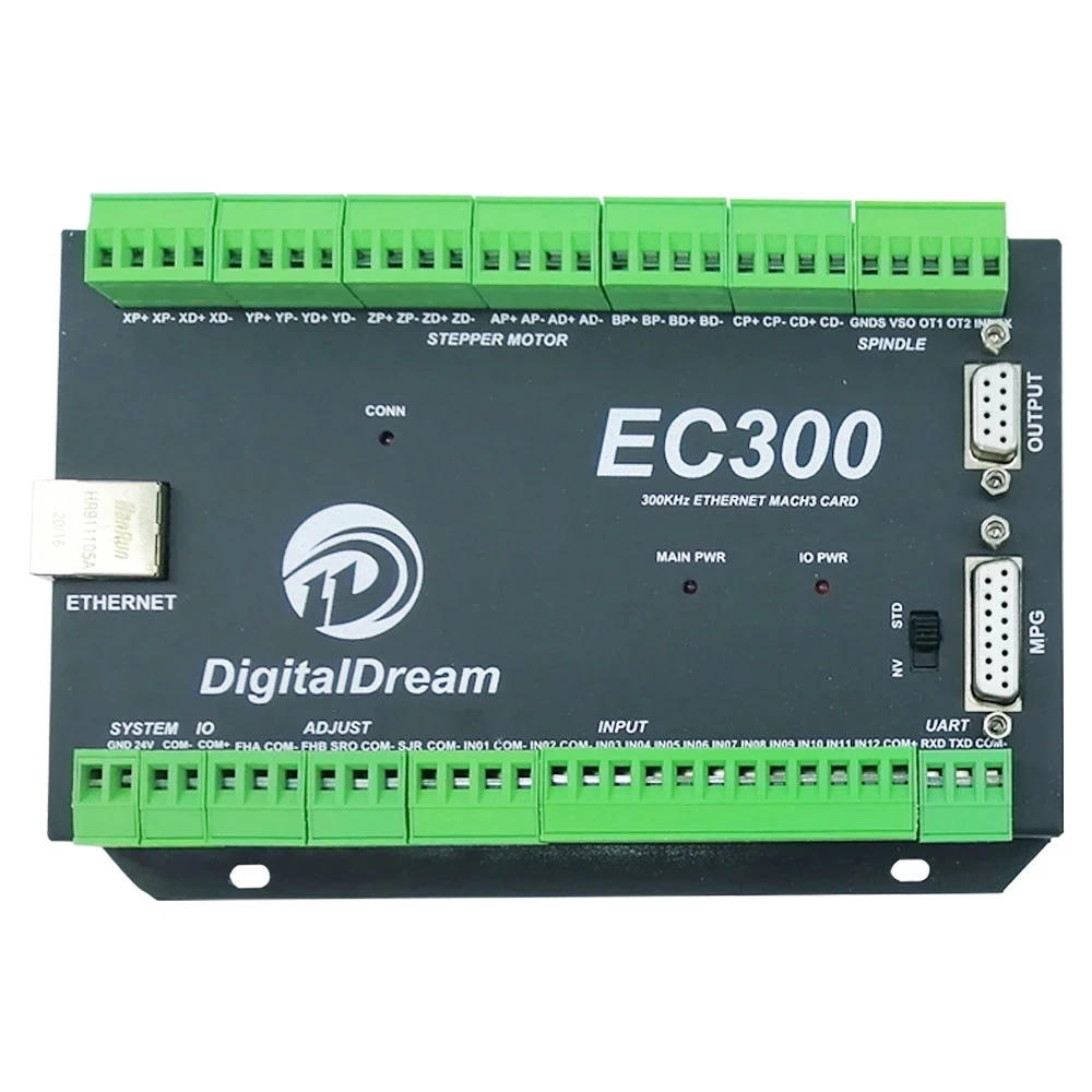 Новинка EC300 3/4/3 5-осевой USB-контроллер движения Ethernet CNC Mach3 5/6 кГц карта контроля для