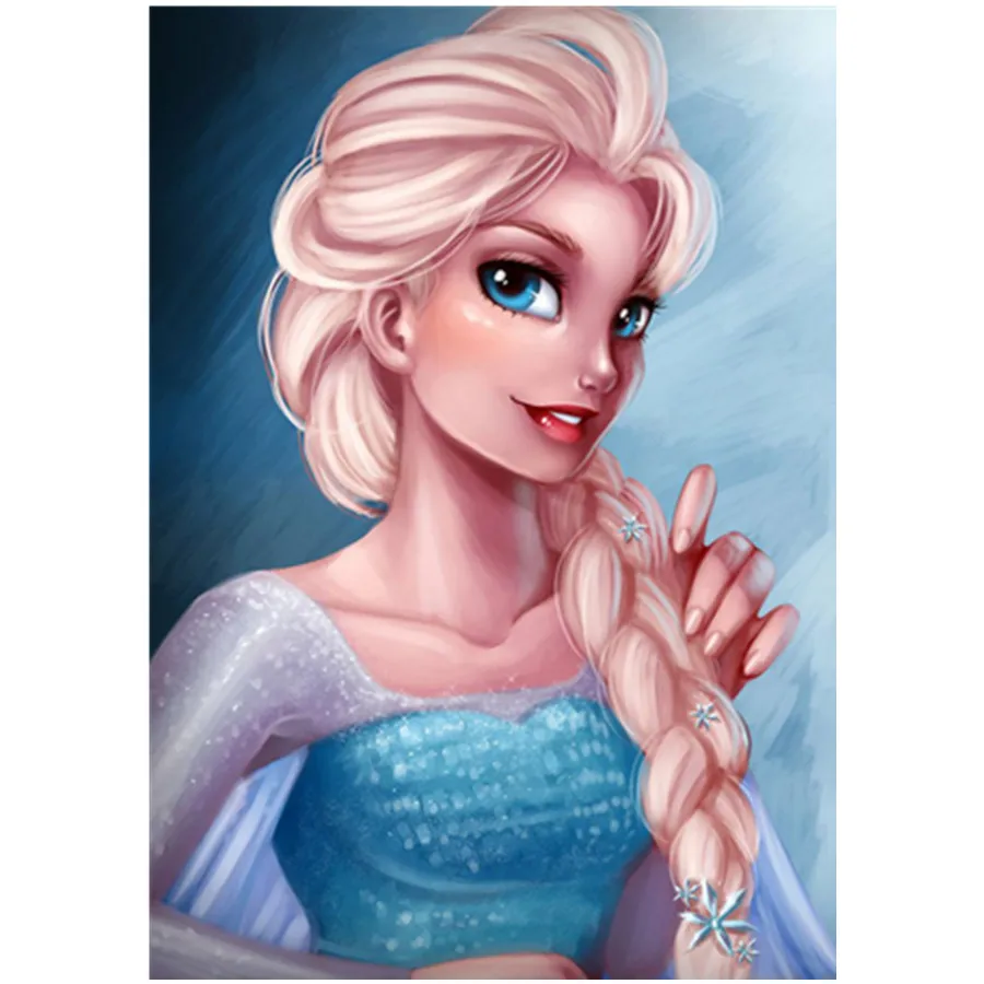 

Полностью круглая алмазная живопись, мультяшная серия принцесс 5D, алмазная вышивка «сделай сам» стразы, мозаика, украшение для дома