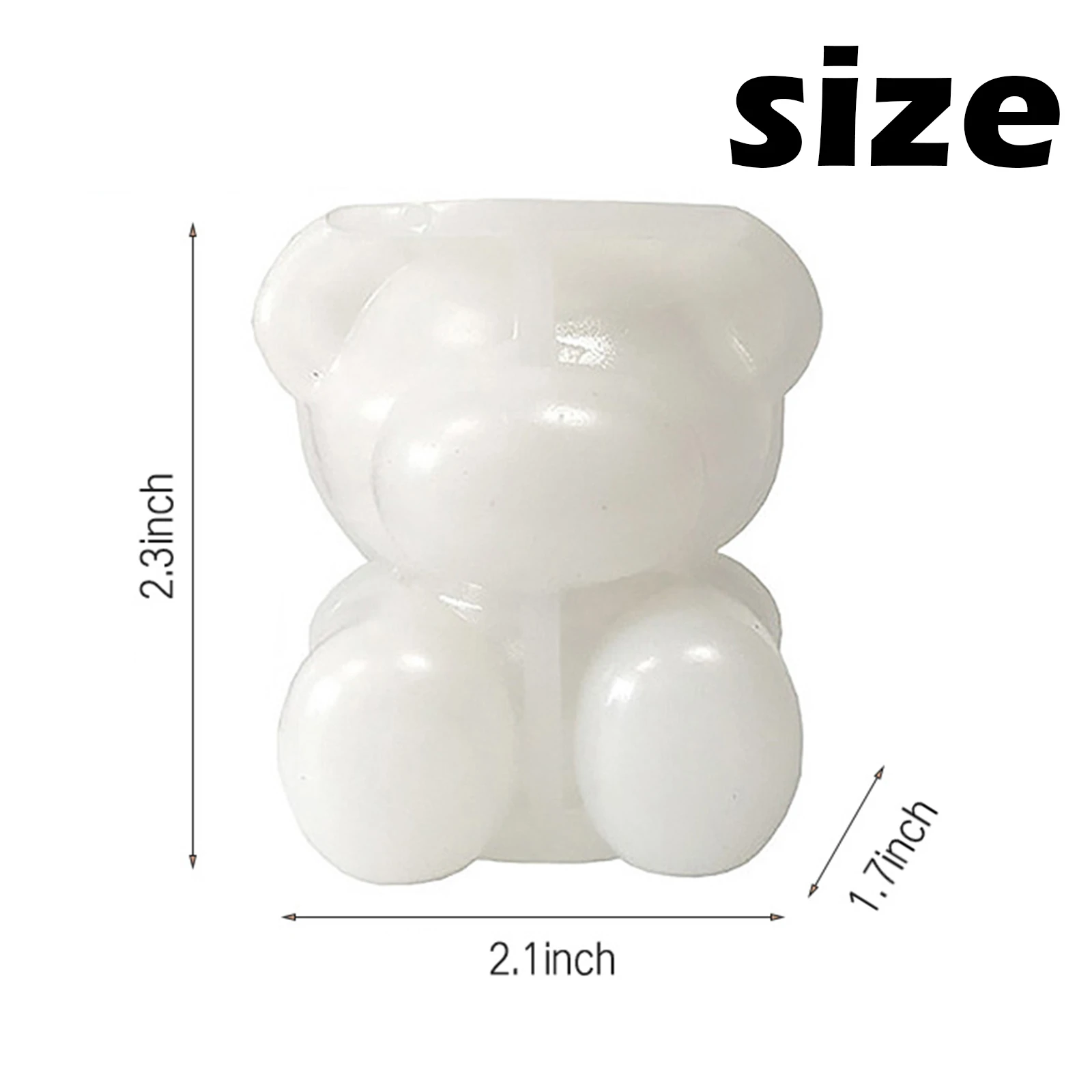 

3D Teddy Bear Chocolate Silicone Mold Ice Cube Mold Silicone Kitchen Baking Accessories For Drink Coffee Ice Cream Cake Decor