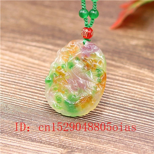 Натуральный цвет изумруд нефрит Феникс кулон бусы ожерелье шарм жадеит