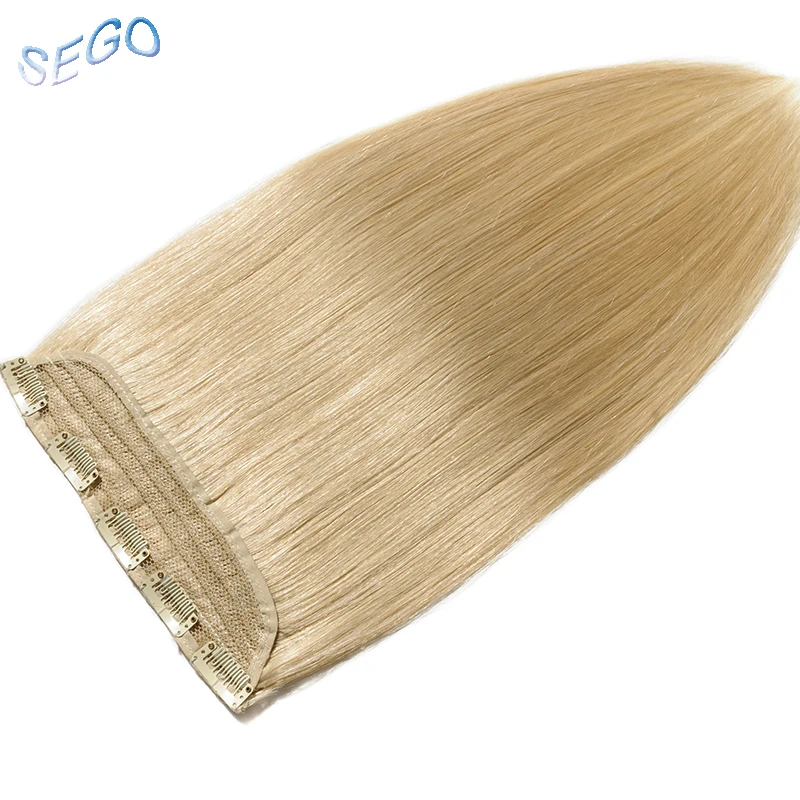 SEGO 1"-22" 80 г-100 г, Одна Деталь настоящие человеческие волосы для наращивания 1 p/w 5 клипс, Non-Волосы remy шт Прямые бразильские волосы