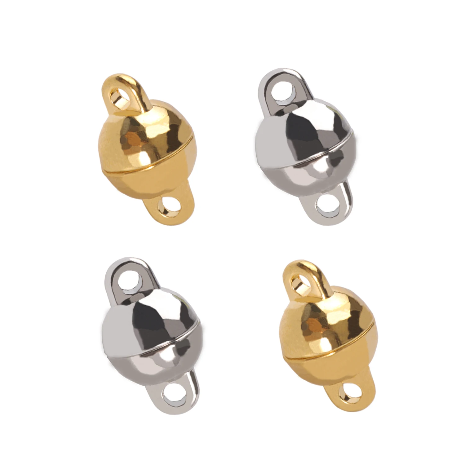 

5/10Set Stainless Steel Round Strong Magnetic Clasps Fit Bracelets Rhodium End Clasp Connectors for Making Bracelet Jewelry