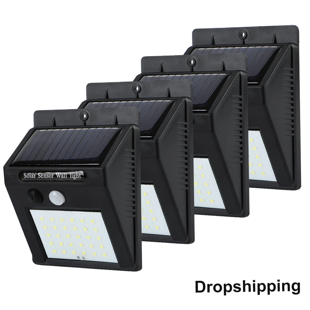 30LED настенное освещение солнечная энергия солнечные лампы фонарь PIR сенсор для