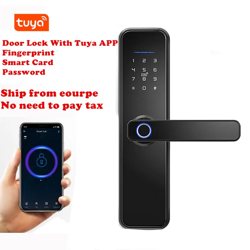 

Waterproof Smart Fingerprint door lock WiFi lock RFID Card Electronic Home Security lock password Door Lock