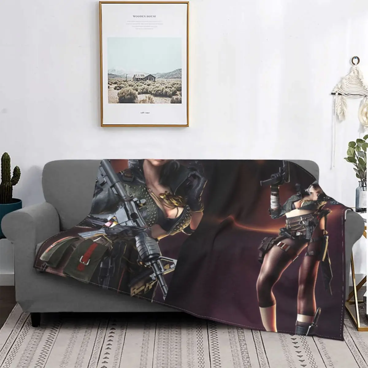 

Cross Fire Gun Shooting Games Heroic Portable Warm Throw Blankets for Bedding Travel