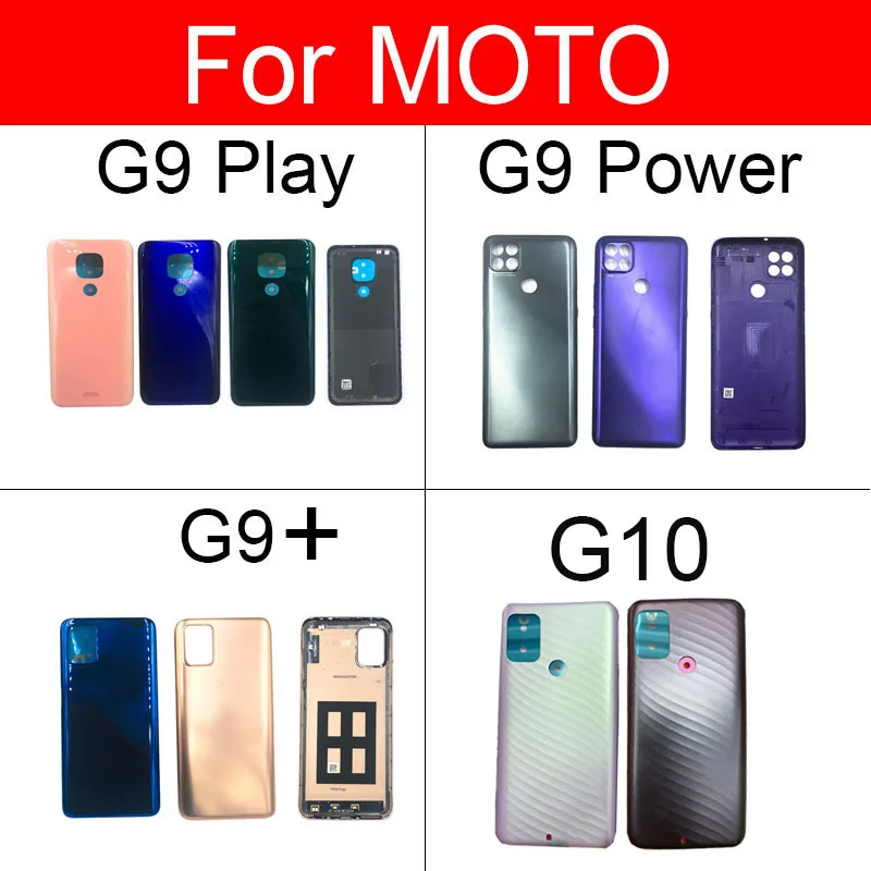 

Корпус батарейного отсека, стеклянная задняя крышка для Motorola Moto G9 Plus G9 + G9 Play G9 Power G10, задняя крышка батарейного отсека с клеем