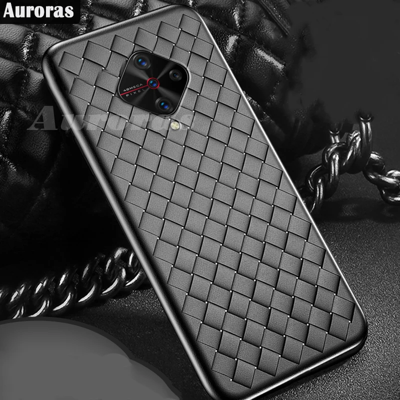 Auroras для vivo V17 чехол Полная защита крест тканый мягкий простой бизнес BV кожаный v17