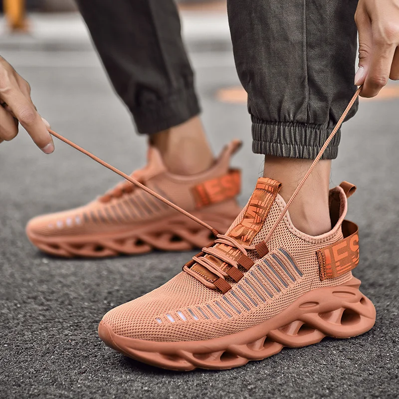 

Men's Large Size Sports Shoes Mesh Breathable Casual Running Shoes Thick-soled Increased Sneakers Woven Mesh Shoes