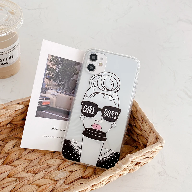 Ins волшебный зеркальный локомотив Девушка Мягкий силиконовый прозрачный чехол