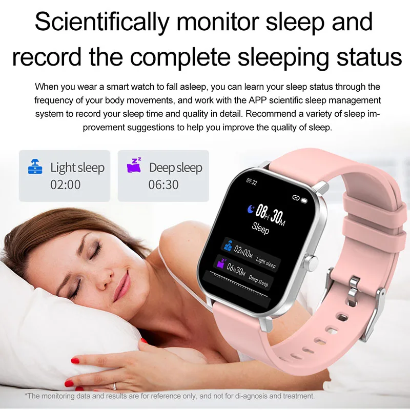 

1.69 Inch Full Touch Smart Watch Men Women Heart Rate Blood Pressure Sports Fitness Tracker IP68 Waterproof for Android and IOS