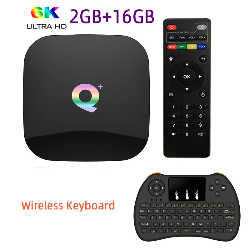 2GB 16GB Keyboard Allwinner H6 6K Smart tv Box Android 9,0 4 Гб 64 ГБ 32 ГБ четырехъядерный USB3.0 Playstore Youtube Q Plus Wifi телеприставка PK T95Q - Цвет: 2GB 16GB Keyboard
