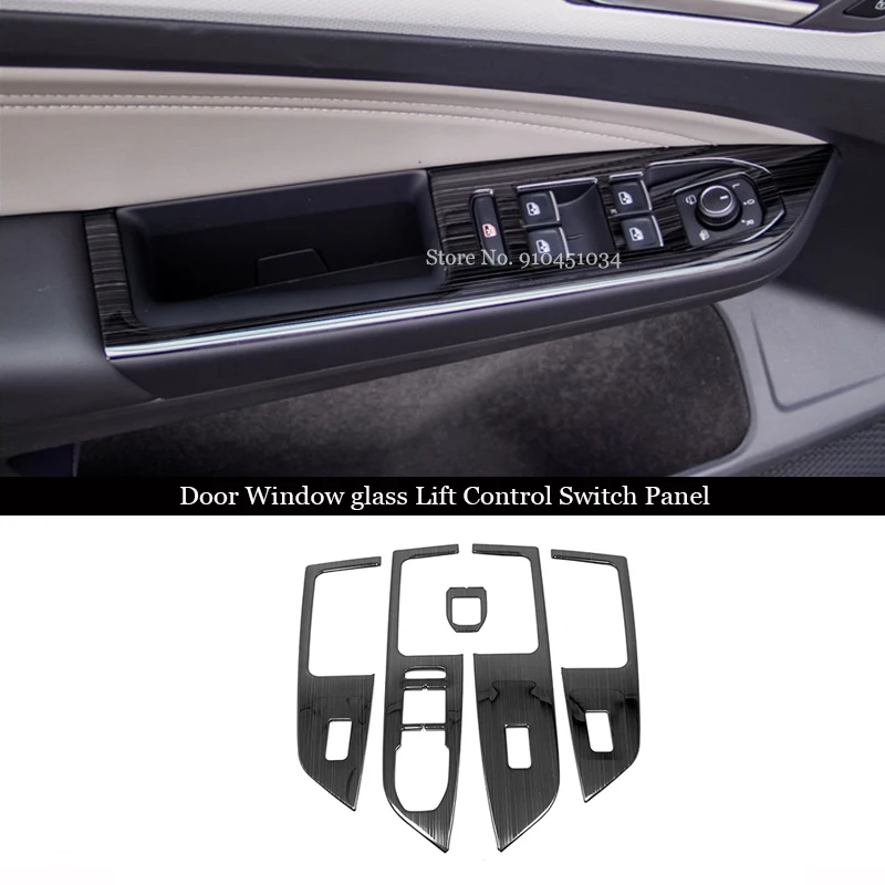 

For VW Volkswagen Golf 8 MK8 2020 2021 Car Accessories LHD Stainless steel Window Armrest Glass Lift switch control panel 4pcs