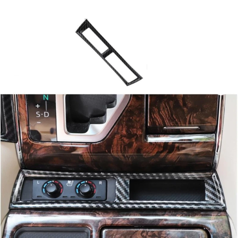

For Toyota Alphard Vellfire 2016 2017 2018 2019 Carbon Fibe Seat heating Warm Switch Button Cover Trim