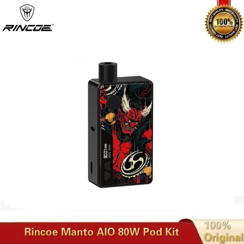 Оригинальный набор для вейпа Rincoe Manto AIO 80 Вт картридж 3 мл с боксмодом одна батарея