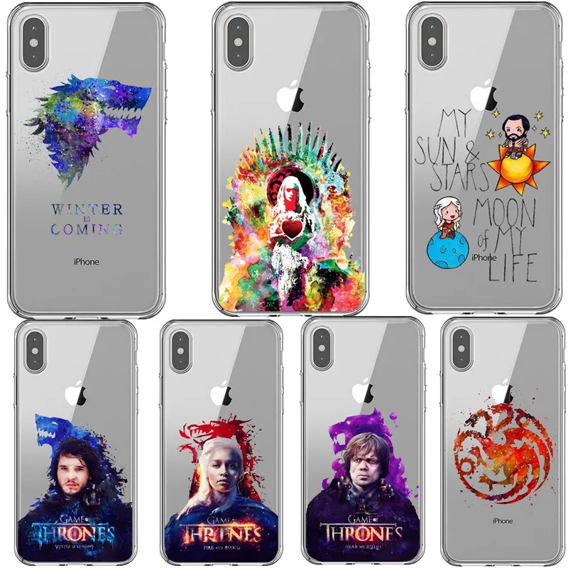 Силиконовый чехол для телефона Game Thrones Daenerys Dragon Jon Snow tyrion lannister iPhone X SE 5 5s 6 6s Plus 7 8 XS