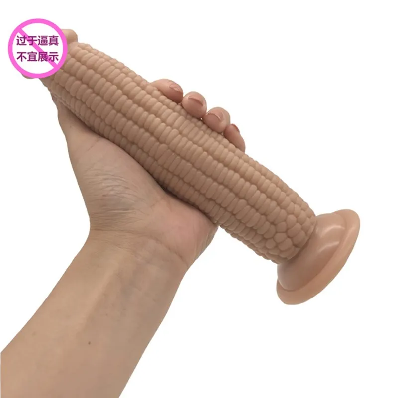 Большой фаллоимитатор растительный в форме кукурузы с присоской интимные