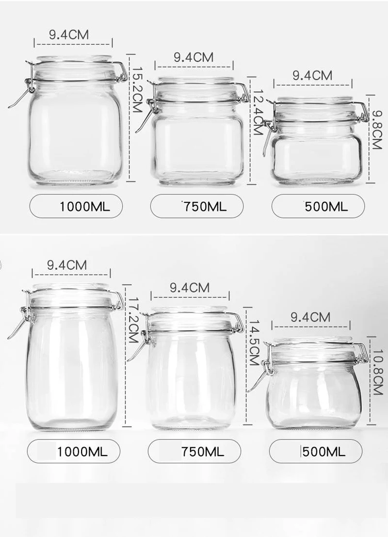 Каменщик конфеты банка для специй стеклянный прозрачный контейнер стеклянные