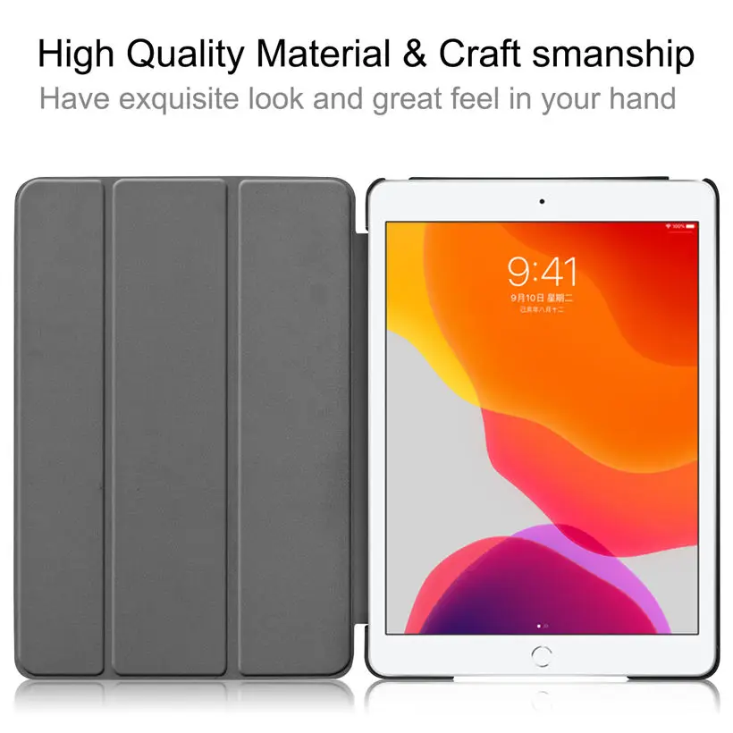

For iPad 10.2 2019 Case for Apple iPad 7th Generation A2200 A2198 A2232 Smart Cover Funda Magnetic Folding Stand Shell +Gift