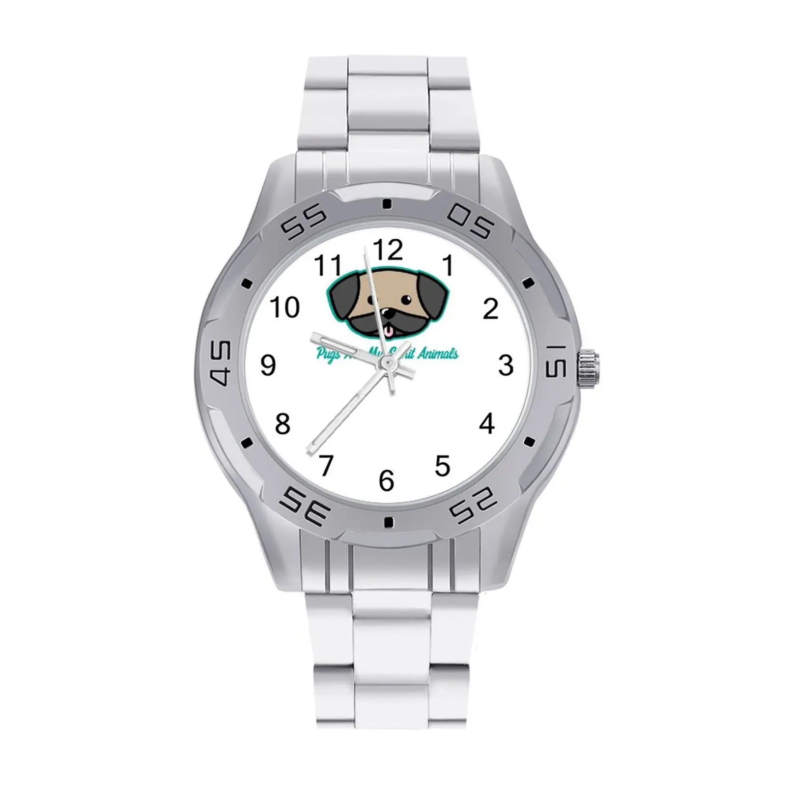 

Кварцевые часы для мопса, широкие цветные наручные часы, стальные женские спортивные наручные часы с фотографией