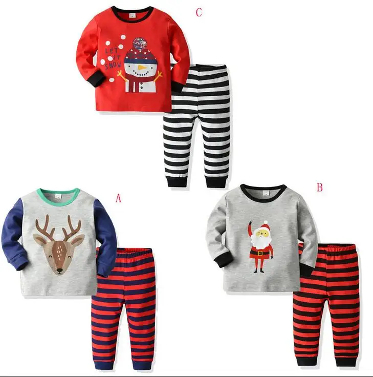 

2 шт., повседневный Рождественский пуловер и штаны для мальчиков и девочек