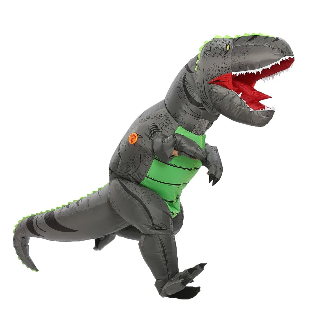 JYZCOS динозавр T REX надувной костюм для женщин и мужчин Детский карнавальный костюм для Хэллоуина карнавальный костюм талисман вечерние Purim костюм