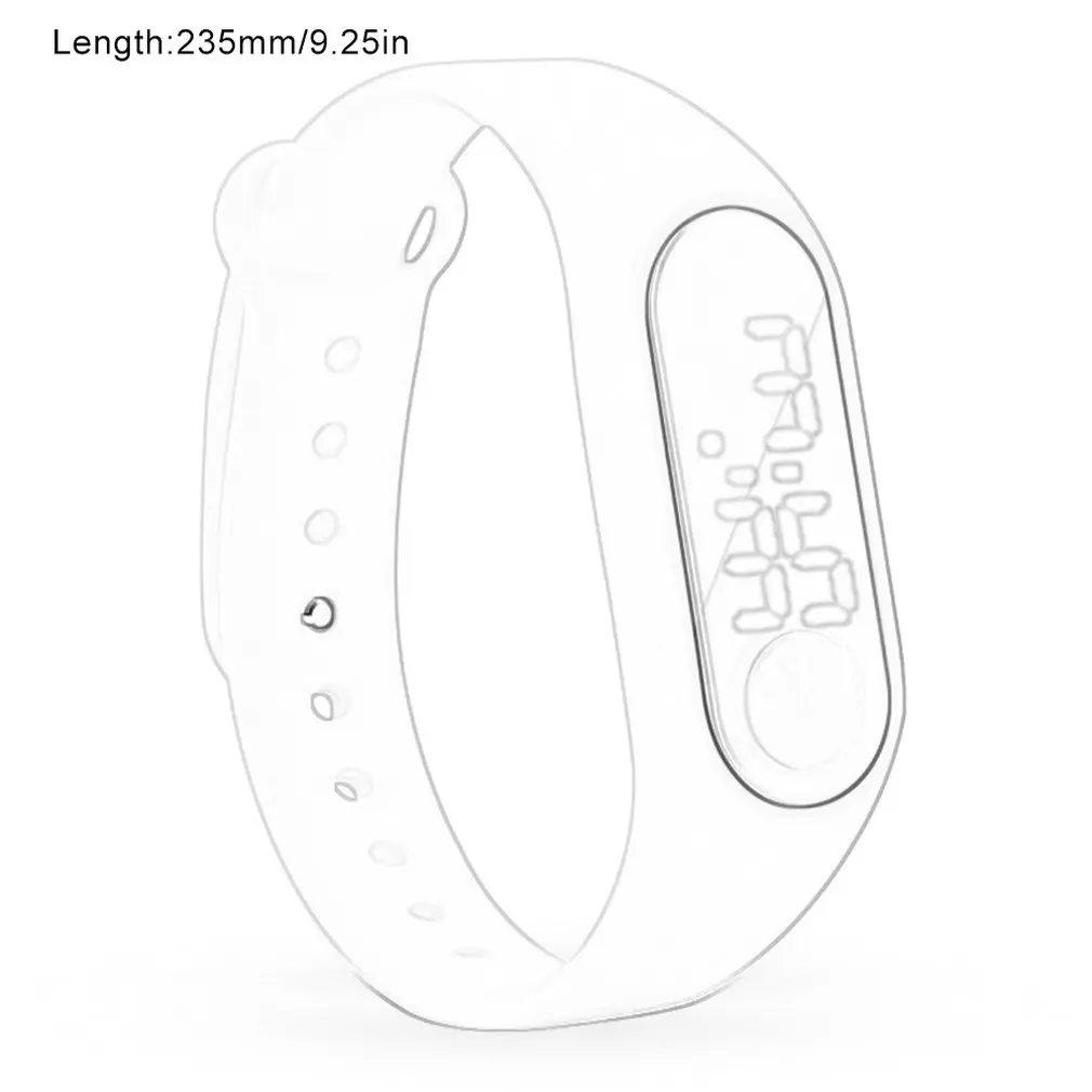 

Led Sports Kids Pu Electronic Digital Bracelet Wristwatches Unisex Stylish For Daily Wear Creative Gift