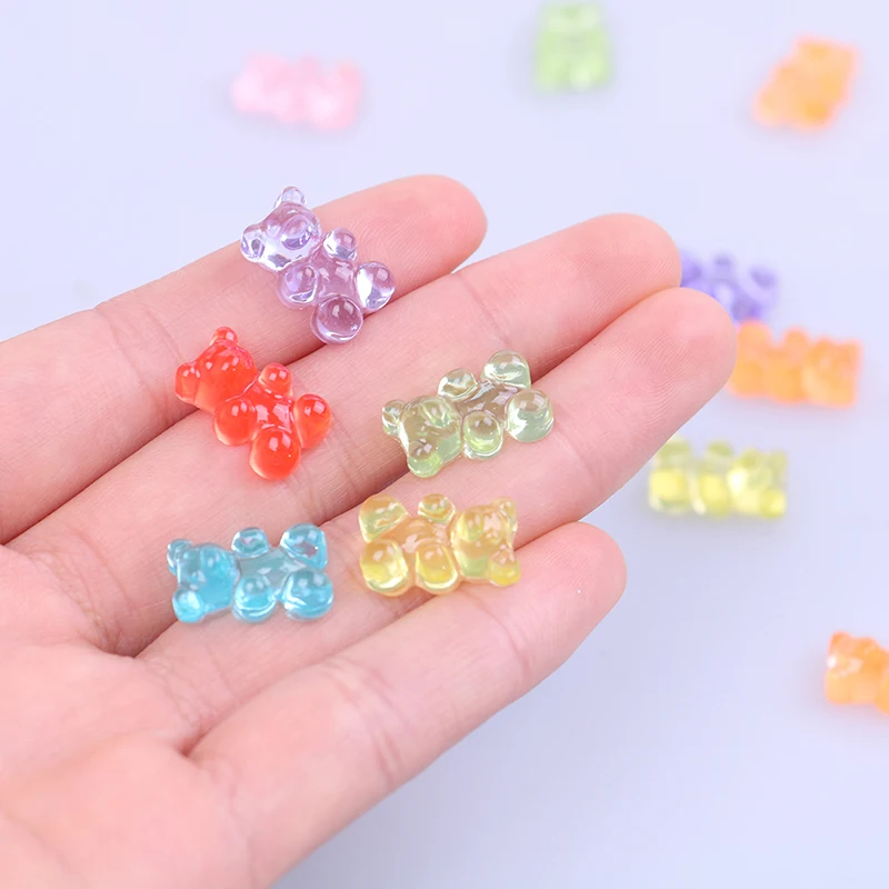 

10Pcs DIY Kit Accessories Kids Gift Simulated Bear Candy Polymer Box Toy For Children Charms Modeling Clay