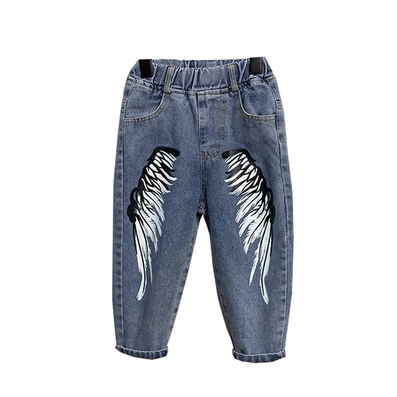 

2021 Loose Jean Spring Summer Boy Trousers Pants Capris Kids Children Clothing School Outdoor Casual JoggingSportFormal High Q