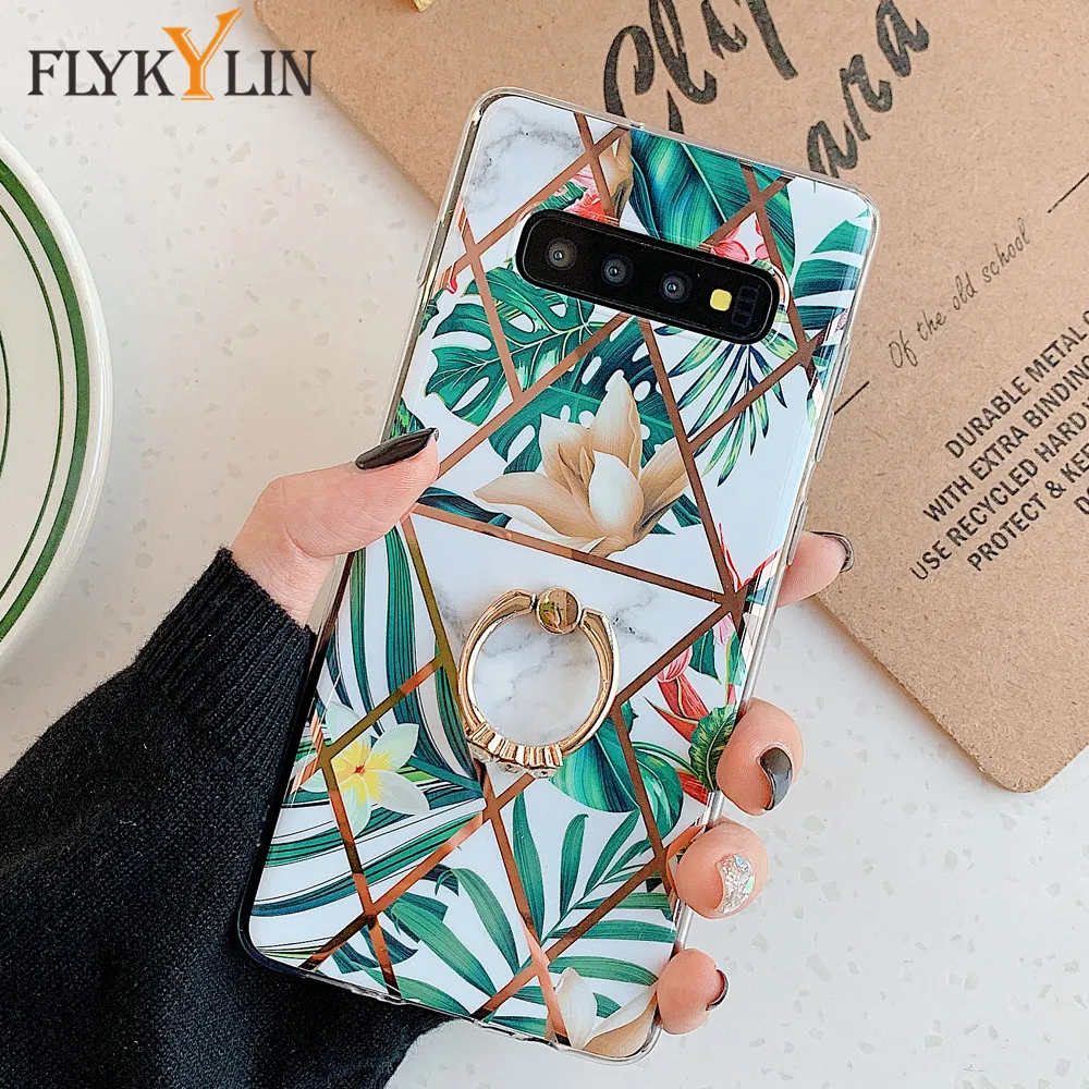 FLYKYLIN цветочный чехол с кольцом и подставкой для Samsung Galaxy A10 A20 A30 A50 A70 M10 роскошный