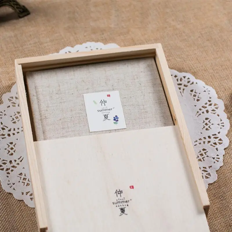 A5 держатель серии Hardcover с тканевый Подарочный деревянной подарочной коробке