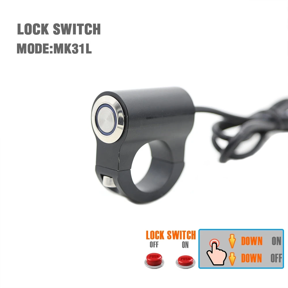 BOSMAA Blinker Start Brake Switch Motorcycle Handlebar Led Switch battery kill switch Hazard Light Button Switch 12V 22mm 7/8"
