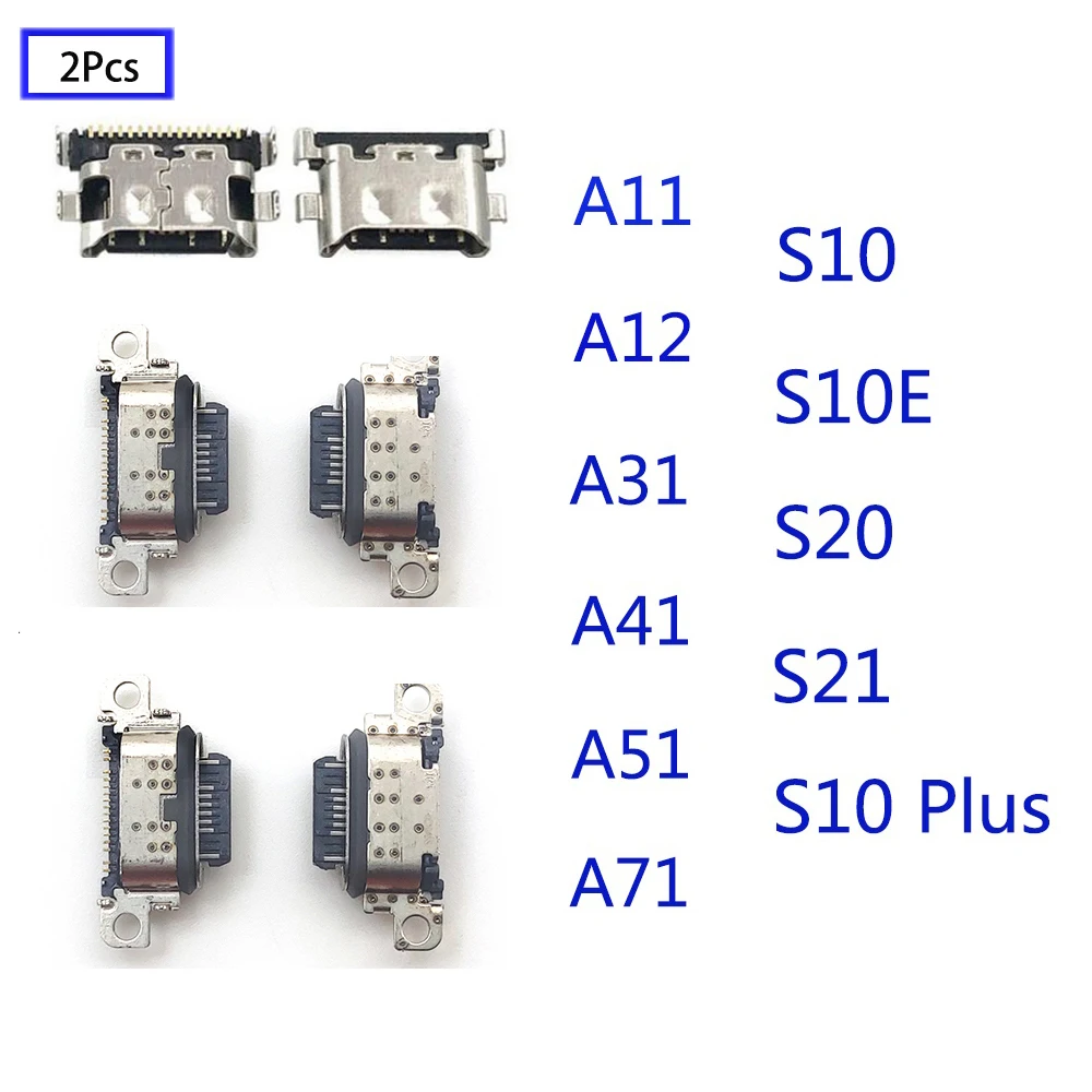

USB Connector Socket Charging Port A11 A12 A70 A31 A41 A51 A71 A21S A70 S10 S20 S21 A52 A51S Note10 Plus S10e Type-C