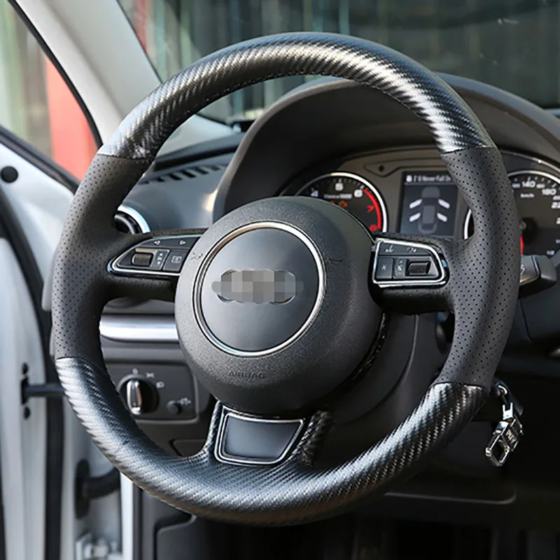 Чехол для руля Audi A1 A3 A4 B8 A5 A6 C7 A7 A8 D4 Q3 Q5|Чехлы на руль| |