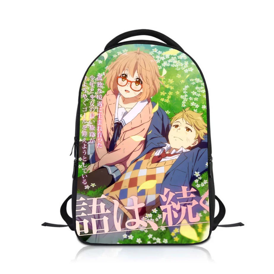 

Kindergarten Bookbag Anime Beyond the Boundary Students Backpack School Bag Children Cartoon Knapsack Boys Girls Rucksack