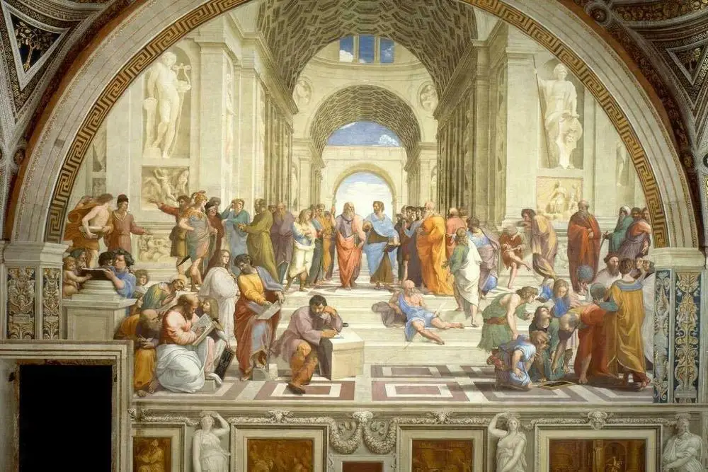 

Школа Афин-Рафаэль Искусство Шелковый плакат декоративной живописи 24x36inch