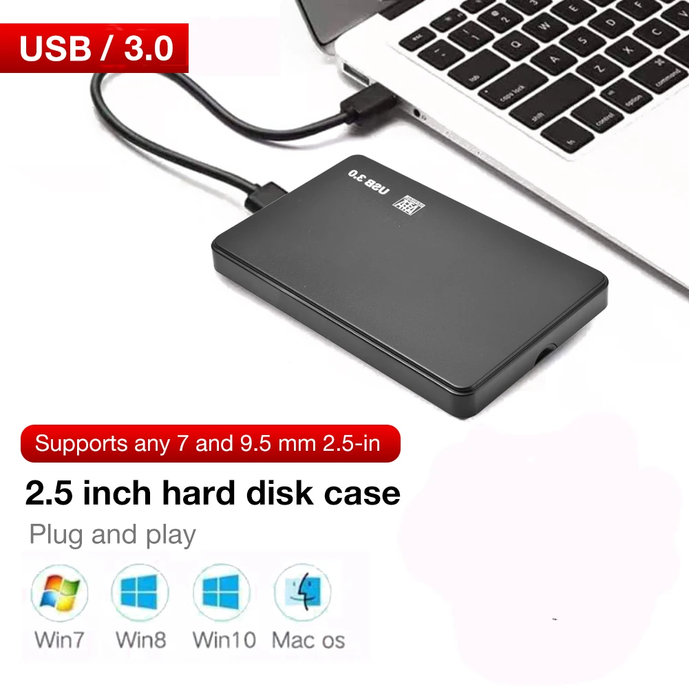 

2.5 inch Hard Disk Case SATA to USB3.0Adapter Portable SSD Disk HDD Box External Hard Disk Enclosure