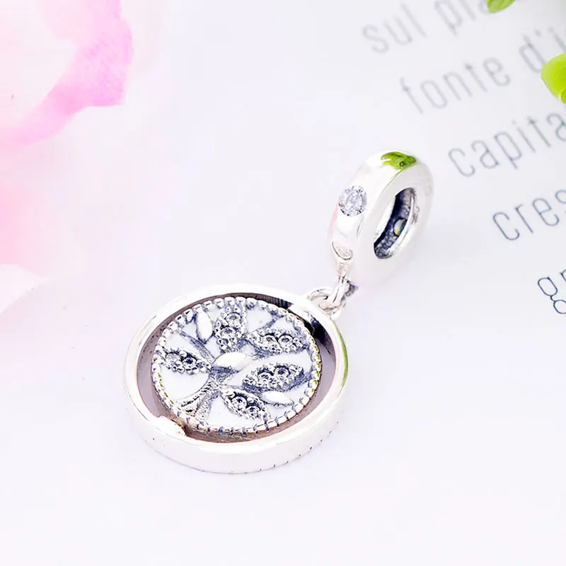 925 пробы Кулон из бисера с Серебряной Эмалью и цирконием древо жизни подходит для