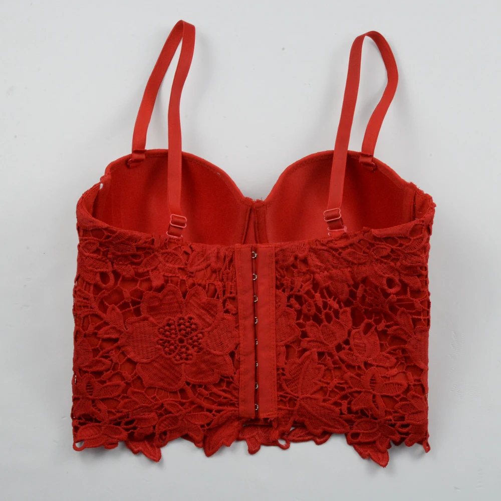 Женский кружевной топ с квадратным вырезом на бретельках | Женская одежда