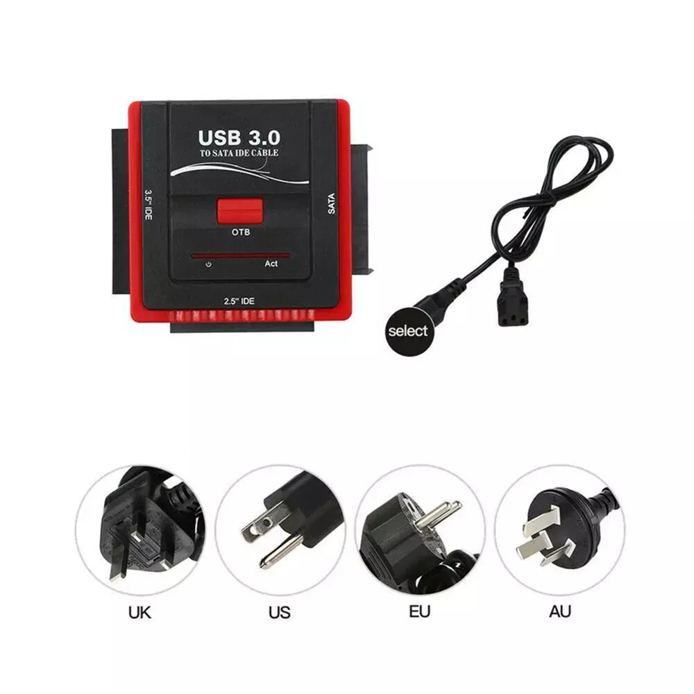 

USB 3.0 to 2.5in 3.5in IDE-SATA Hard Disk HDD Drive Converter Adapter Cable