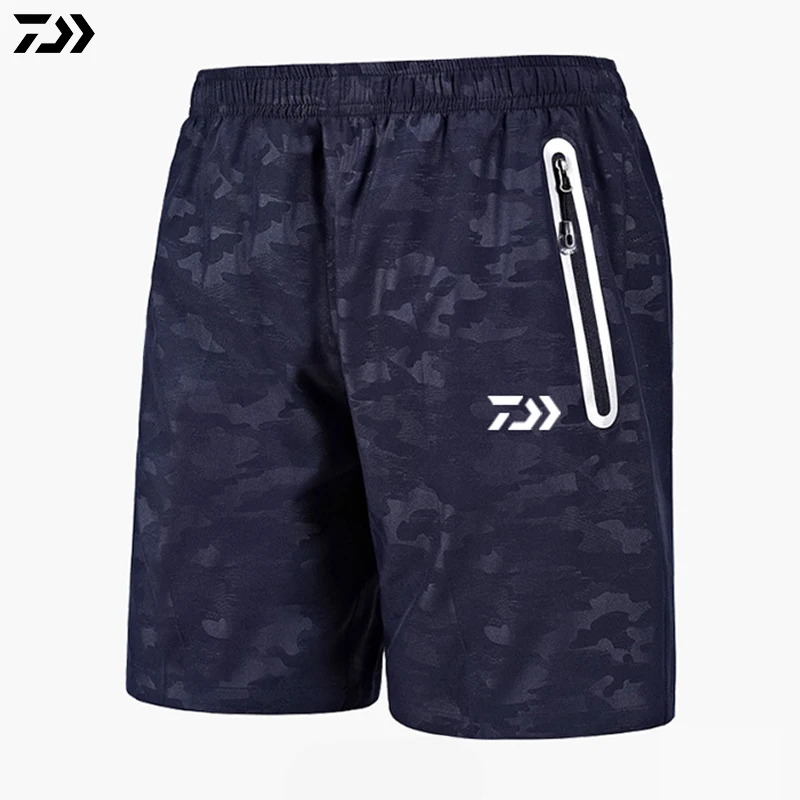 Camouflage Blue1 Летняя одежда для улицы Daiwa, шорты, штаны для спорта на открытом воздухе, для рыбалки, Мужские дышащие быстросохнущие негабаритные шорты для рыбалки - Цвет: Camouflage Blue1
