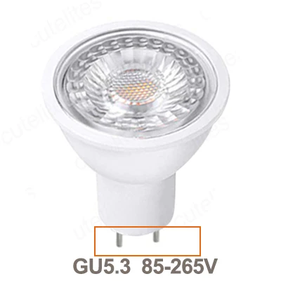 gu5.3 220V GU10 светодиодный 220 В Точечный светильник с регулируемой яркостью лампы кукурузы MR16 Точечный светильник лампа светодиодный gu5.3 COB Bombillas светодиодный 220 V/12 v ампулы 5 Вт 7 Вт лампада - Испускаемый цвет: gu5.3 220V