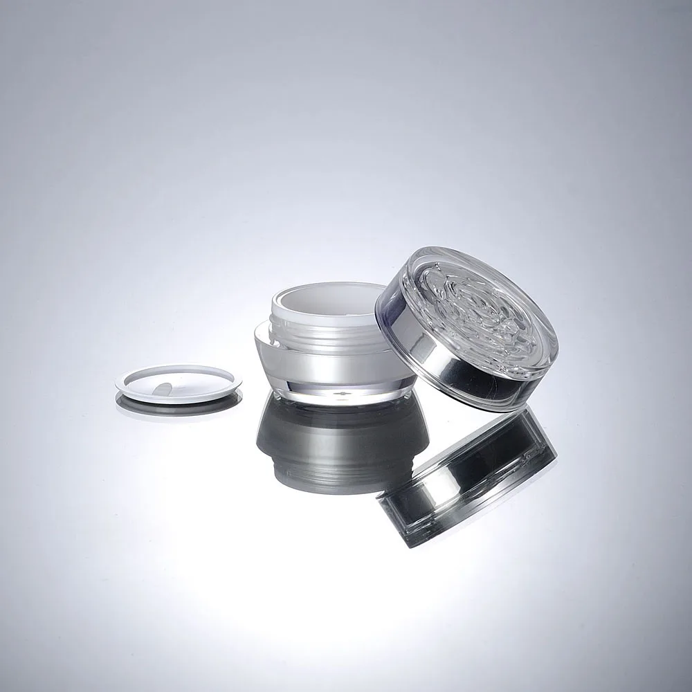 15 г жемчужный белый акрил/пластиковая банка для крема