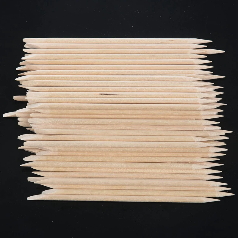 

100 Pcs Wooden Stick with Lace Nail Art Nail & 1440Pcs Diamond DIY Nails Rhinestones Crystal Glue Nail Art Decoration