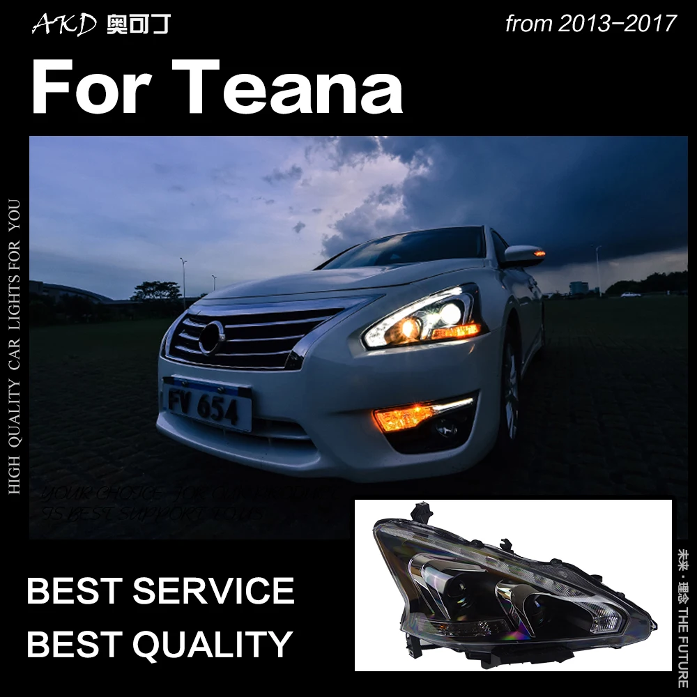 AKD автомобильный Стайлинг для Nissan Teana фары 2013 2017 Altima светодиодный ная фара DRL Hid
