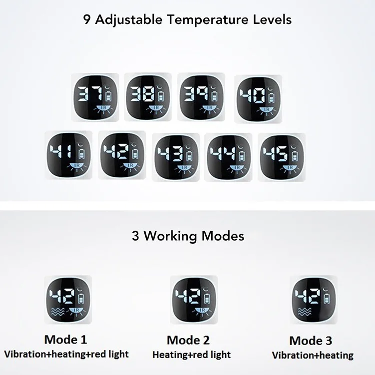 

Electric Eye Massager USB Rechargeable Eye Massage Anti Wrinkle Anti Aging Eye Care LED Screen Hot Massage Device