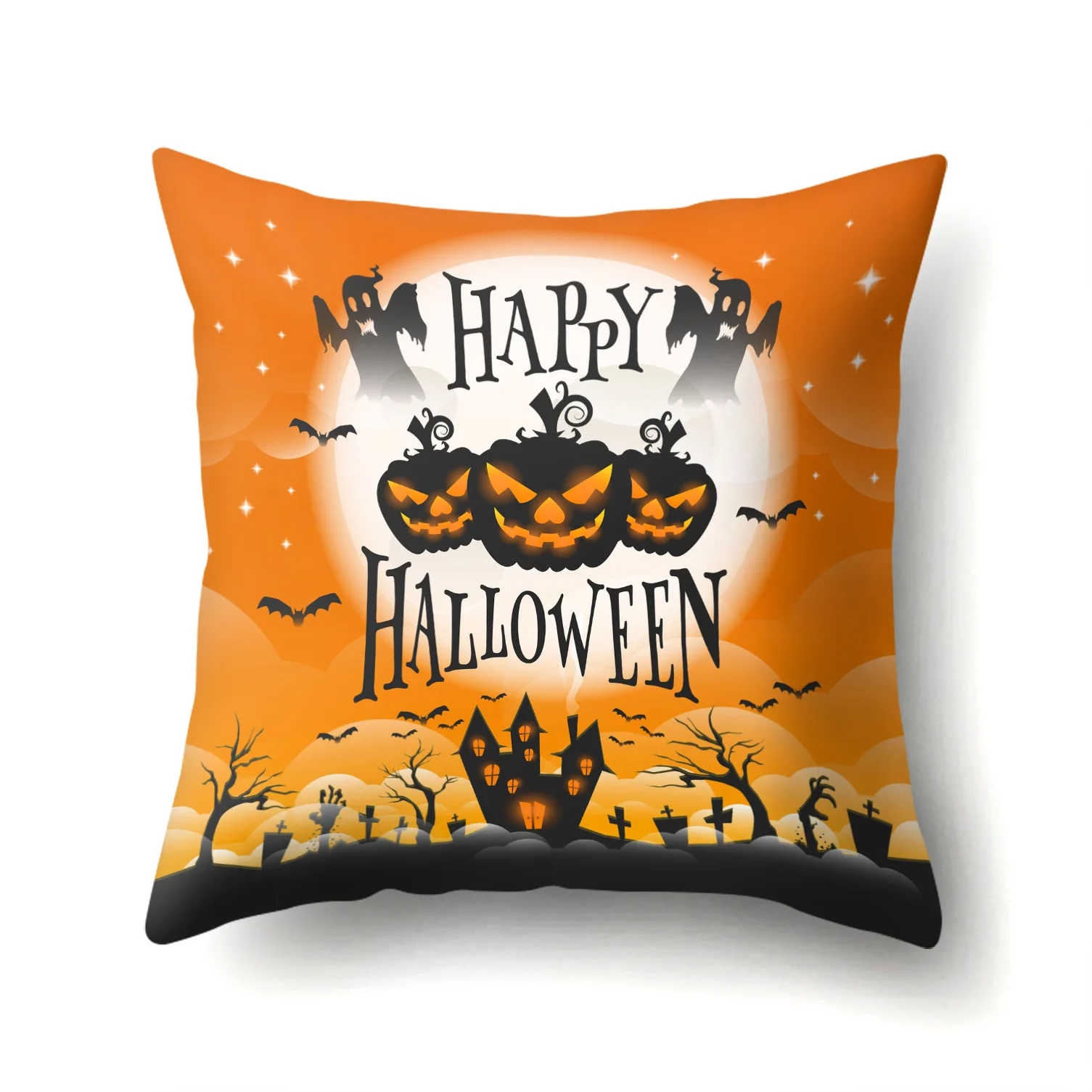 

Pillowcase Halloween Pumpkin Polyester Home Decoration Ghost Witch Pattern Cushion Suite Accessories Bench Cushions