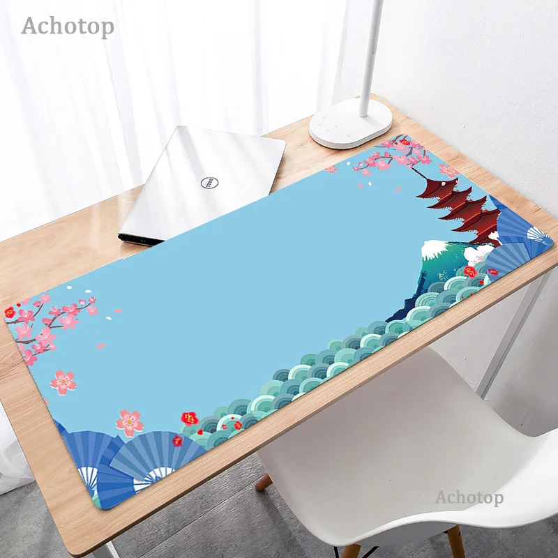 

Oversized Beautiful Pattern Mouse Pads Desk Pad 80X30 Lovely Anime Fuji Mouse Pad HD Print Computer Gamer Locking Edge Mouse Mat
